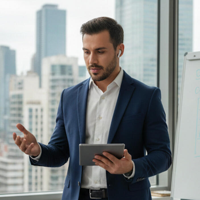 Coaching de negocios, comunicación, liderazgo e inteligencia artificial.